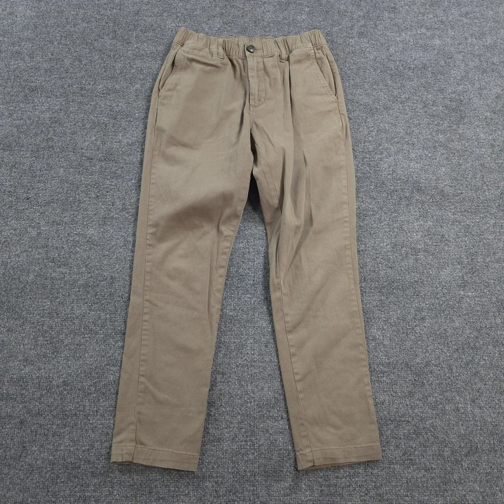 Cove USA Pants Mens 28x29 Beige Stretch Chino Elastic Waist Casual Wear Surf